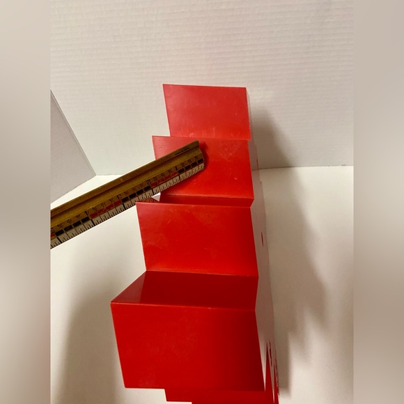 Vintage COPCO MCM Red Honeycomb Wall Spice Rack By Lubge-Randel Danish Style - Picture 5 of 13